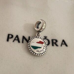 Pandora Hungary Flag Map Pendant Exclusive Charm